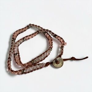 🍬7 for $15🍬 Acrylic Bead Faux Leather Wrap Bracelet CC